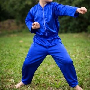 Dragonball Z Kids Costume Vintage 90s Body Suit Blue Halloween Cosplay Sz Medium